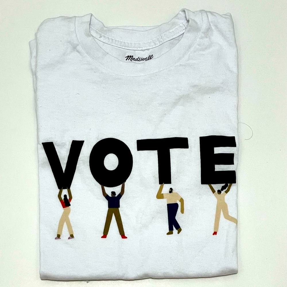 Madewell VOTE 100% cotton crew neck tee